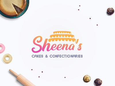 Sheena's Cakes & Confectioneries Logo baking cake food logo sweets