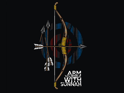 Arm Yourself archery clothing coreldraw design illustrations islam islamic logo sunnah tshirtdesign vector
