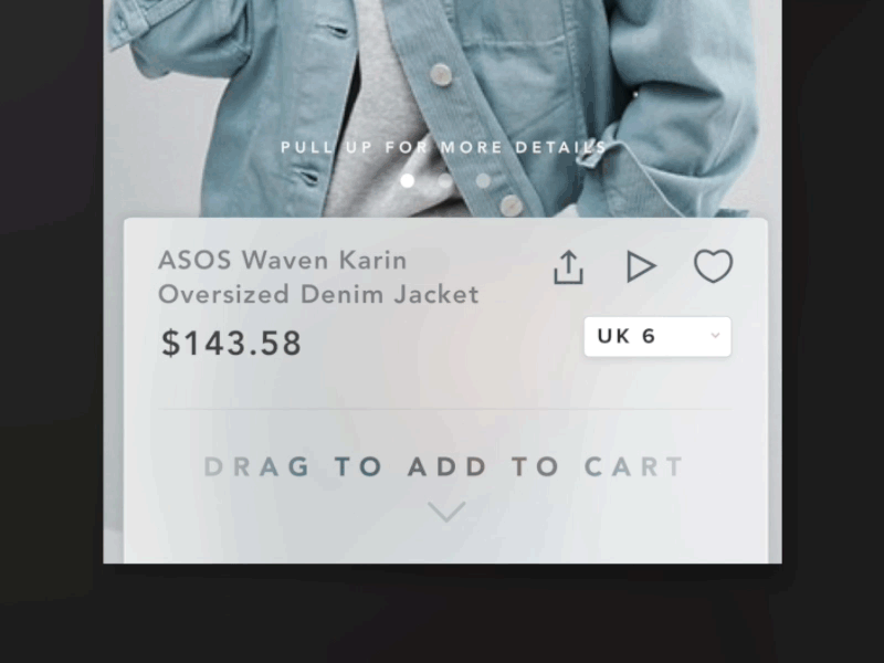 ASOS Add to cart animation by Zachary Zhao on Dribbble