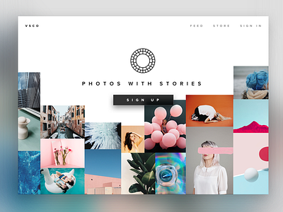 VSCO - Landing Page Redesign colors desktop landing photo photography simplicity site ui ux vsco website white