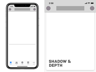 Shadow And Depth cards deepness ios mobile theshadow