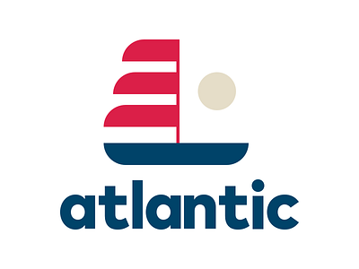 Atlantic Logo branding design fun logo typography vector