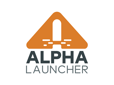 Alpha Launcher Logo branding design icon illustration logo typography vector