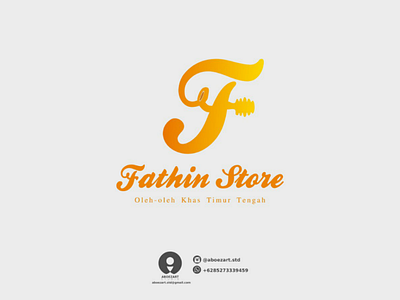 Logo F brand company design letter logo typography