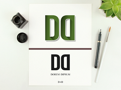 Logo Letter D or DD brand branding company design graphics letter logo typography