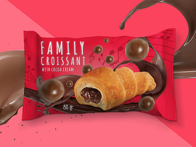 Family Croissant Packaging design chocolate croissant package packaging packagingdesign