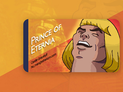 Business Card for a Superhero - Dribbble Weekly Warm Up business card he man prince adam