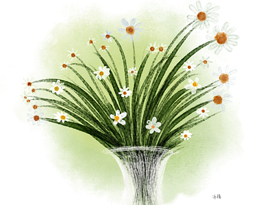 Watercolor illustration of plants