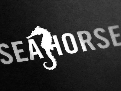 Seahorse Media Logo horse logo minimal logo sea seahorse shiny stamp
