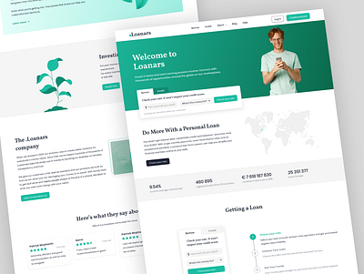 Online lending and banking products Landing page app design branding design figma ui uiux ux web design