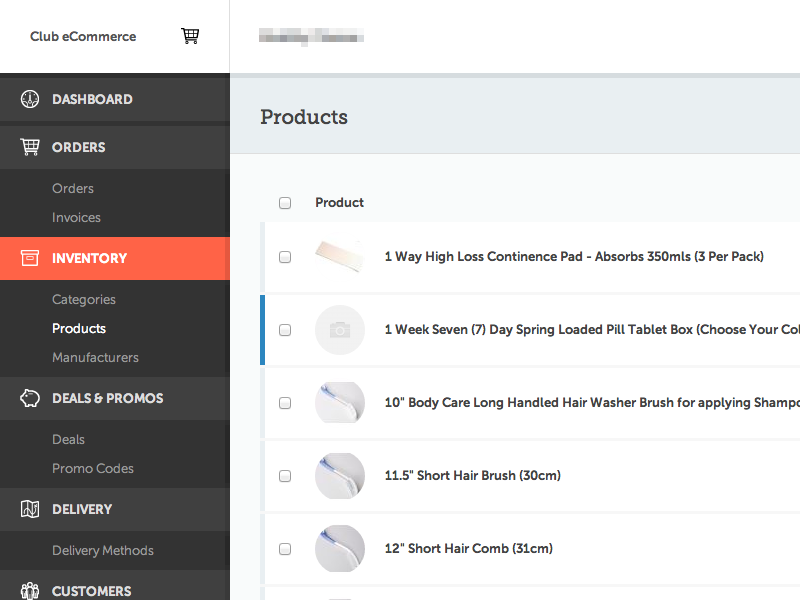Backend Sidebar by Club on Dribbble