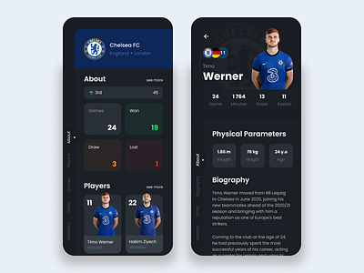 Sport Stats App design football illustration minimal sport