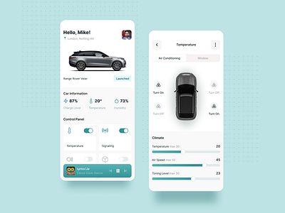 Automotive App Design auto design illustration minimal ui