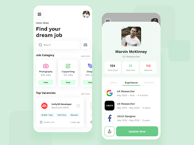 Job Finder design illustration minimal ui