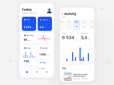 Health App design health minimal ui