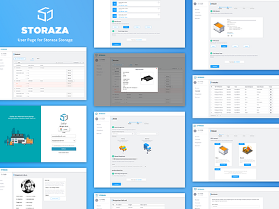 Storaza User Page inventory management invoice table order management profile page sign up user website