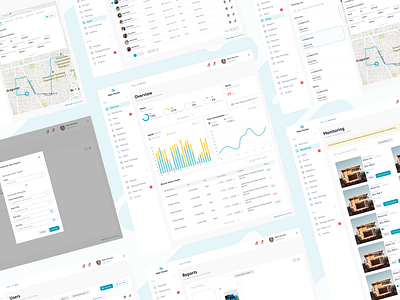 Mata-Trucker - Glimpse View admin panel chart dashboad table user table website