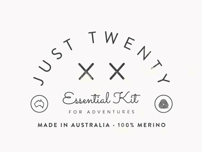 Just Twenty ~ Blanket Label adventure branding design gear logo
