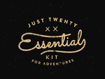 Just Twenty ~ Hero Badge adventure branding design gear logo