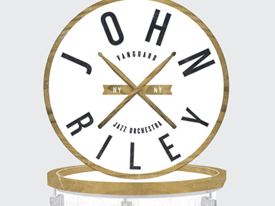 John Riley w/ The New Melbourne Jazz Orchestra Poster design drums illustration jazz john riley