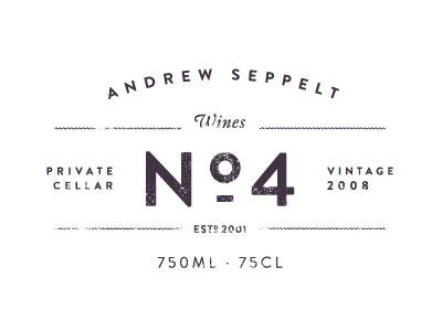 No. 4 branding design logo wine