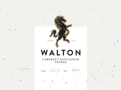 Walton Cabernet Sauvignon Shiraz ~ Label Lockup