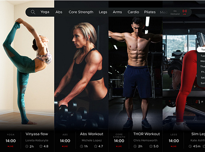 Fitness / Workout Mobile App app fitness ios mobile ui