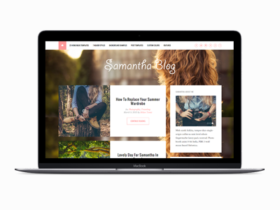 Samantha - Premium WordPress Blog Theme blog blogger clean instagram minimalist personal simple theme web webdesign wordpress
