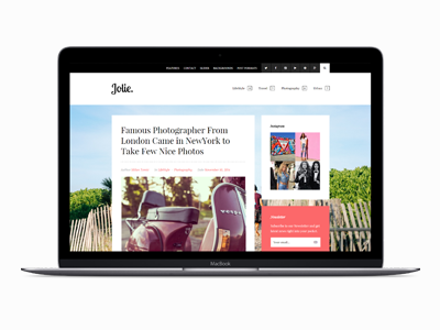 Jolie - Premium WordPress Blog Theme blog blogger clean instagram minimalist personal simple theme web webdesign wordpress