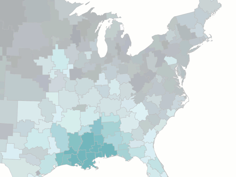 Map Hurricane Animation data visualization