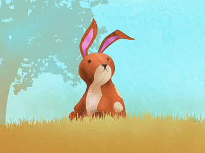 Velveteen Rabbit illustration rabbit textured velveteen rabbit