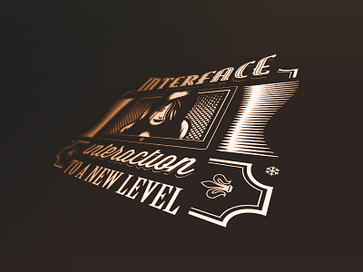 Interface badge illustration retro