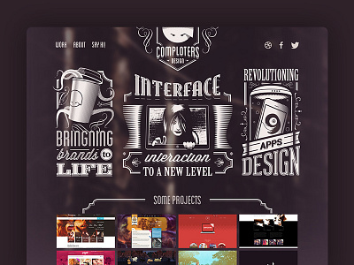 Comploter website comploters portfolio site studio vintage website