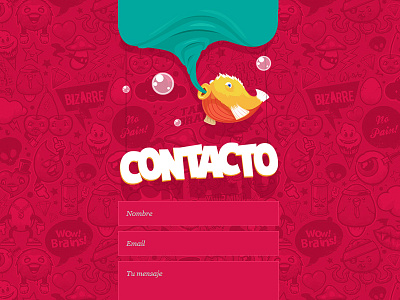 Ndt contact contact form fish flat illustration