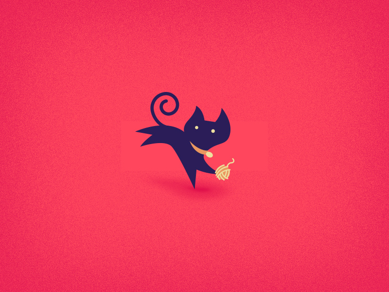 Cat flat illustration purr kitten internetgod cat kitty