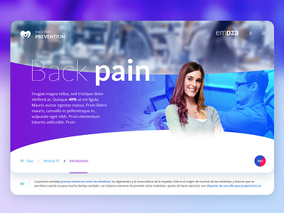 Back pain app app branding back backpain gradient