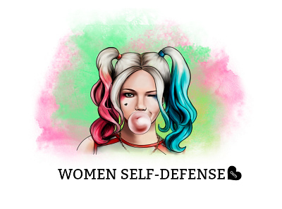 Logo "Women self-defense" branding icon logo logotypedesign