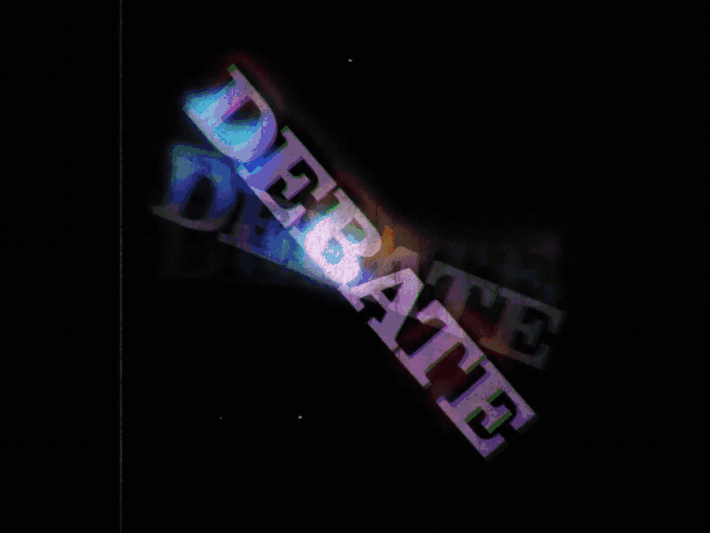 Debate Night title 80s broadcast cable election lo fi poster promo retro