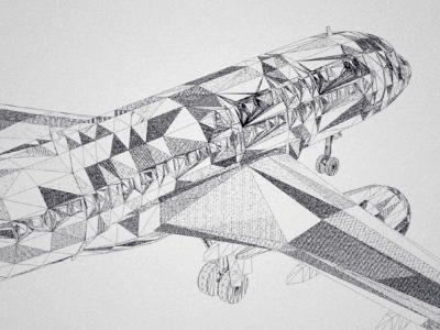 Airplane - C4D Render 3d airplane c4d plane sketch toon