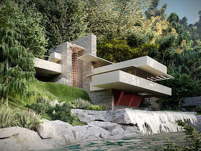 Falling Water, Modeling & Rendering