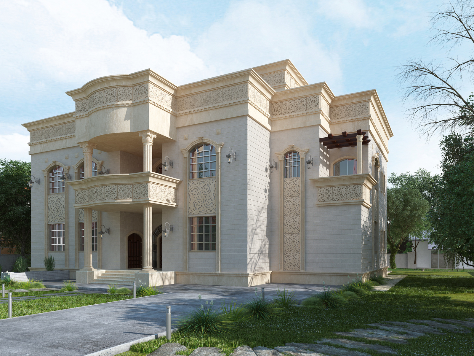 Traditional Villa Concept_ Abu Dhabi UAE by Ahmad H. Naamneh on Dribbble