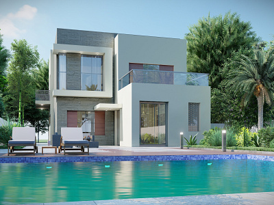 Duabi Villa 3dsmax autocad design lumion modeling renders walkthrough