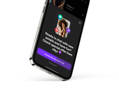 Chats Promo app bottom bundle button component design figma freemium ios minimal minimalistic mobile mobile design offer premium promo subscription timer ui ux