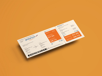 Concept of boarding pass for Aeroflot boarding pass brand design brand identity branding design layout layoutdesign minimal print design ticket typography vector