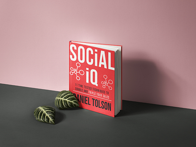 Book cover of "Social IQ" book book art book cover book cover design books design minimal print design typography vector