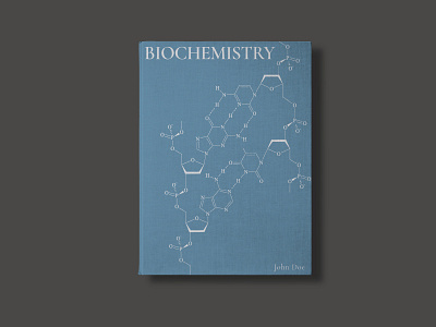 Cover for a textbook on Biochemistry book book art book cover book cover design books design minimal print design textbook textbooks typography