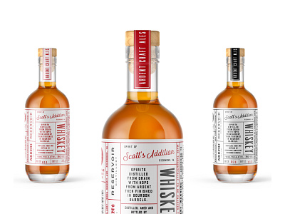 Ardent / Reservoir Whiskey Collaboration bottle label craftbeer graphicdesign packagingdesign typography whiskey