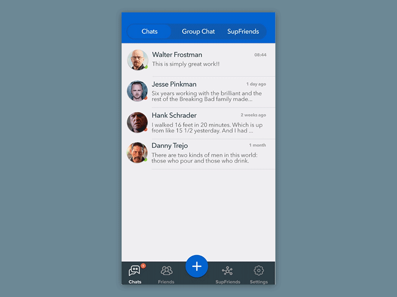 Chat Animation chat ios iphone list ui ux