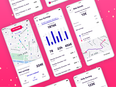 Driver Earnings Dashboard - Heetch Mobile Application