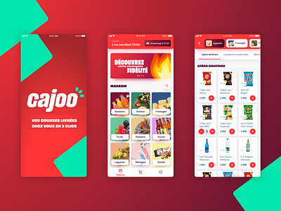 Cajoo - Mobile Application application cajoo delivery design grocery mobile product ui